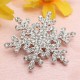 Snowflake Rhinestone Crystal Alloy Brooch Pin For Women