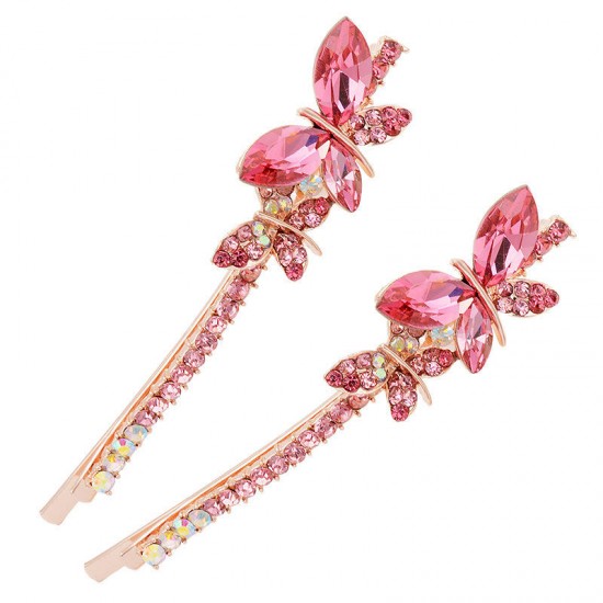 Sweet Crystal Butterfly Hairclip Fashion Head Hair Accessories Women Gift