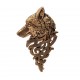 Vintage Copper Alloy Wolf Totem Head Brooch Pin Retro Badge Gift for Men