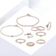 10 Pcs of Gold Silver Plated Artificial Pearl Rings Women Bracelets Jewelry Set