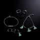 7 Pcs of Silver Plated Tassels Artificial Pearls Rings Bracelets Jewelry Set