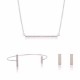 Alloy Rhinestone Rectangle Necklace Earrrings Jewelry Set