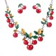 Sweet Red Cherry Earrings Necklace Jewelry Sets Tassel chandelier Earrings Gift for Women Sweet Red Cherry Earrings Necklace Jewelry Sets Tassel chandelier Earrings Gift for Women