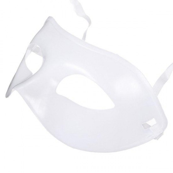 Black White Plastic Venetian Masquerade Half Face Eye Mask Unisex