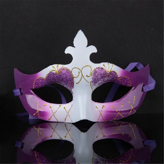 Multicolor Halloween Props Gold Dust Masquerade Mask