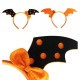 Pumpkin Witch Skull Devil Bat Wings Hair Band Halloween Costume Party Gothic Headbrand for Kid