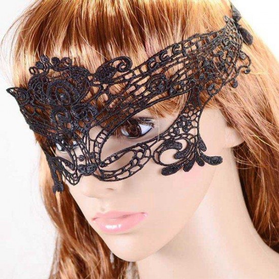 Venetian Sexy Black Hollow Lace Eye Mask Party Masquerade Mask