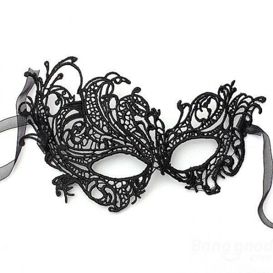Venetian Sexy Black Lace Eye Mask Ball Halloween Masquerade