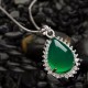 925 Silver Waterdrop Chalcedony Zircon Necklace Pendant