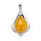 925 Silver Zircon Crystal Chalcedony Pendant For Necklace Chain