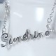 925 Sterling Silver Sunshine Letter Word Women Necklace Chain Jewelry