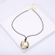 Alloy Necklace Double Circle Personality Simple Fashion Pendant for Women