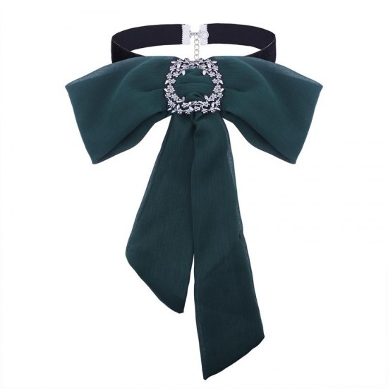 Choker Necklace Accessories Chiffon Bow Decorative Necklace Shirt Outside Collar for Women Choker Necklace Accessories Chiffon Bow Decorative Necklace Shirt Outside Collar for Women