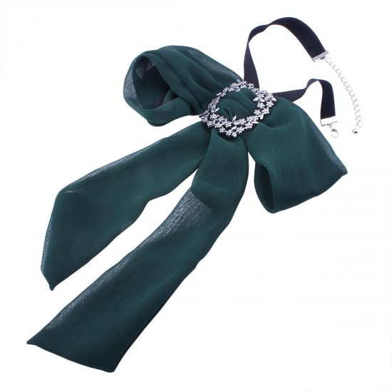 Choker Necklace Accessories Chiffon Bow Decorative Necklace Shirt Outside Collar for Women Choker Necklace Accessories Chiffon Bow Decorative Necklace Shirt Outside Collar for Women