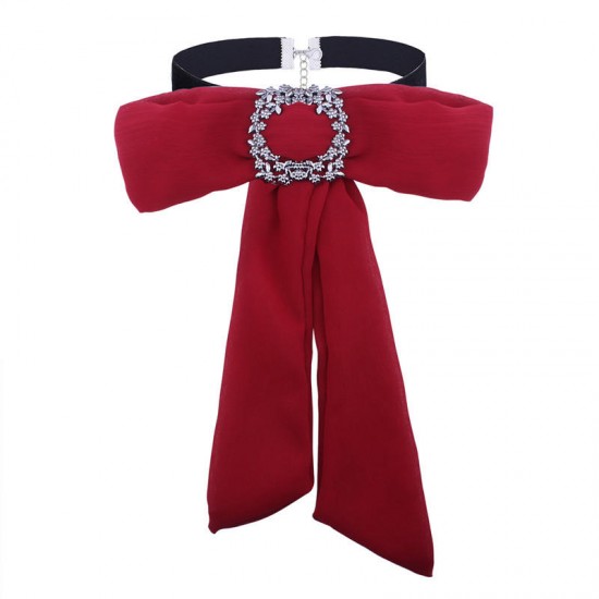 Choker Necklace Accessories Chiffon Bow Decorative Necklace Shirt Outside Collar for Women Choker Necklace Accessories Chiffon Bow Decorative Necklace Shirt Outside Collar for Women