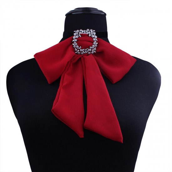 Choker Necklace Accessories Chiffon Bow Decorative Necklace Shirt Outside Collar for Women Choker Necklace Accessories Chiffon Bow Decorative Necklace Shirt Outside Collar for Women