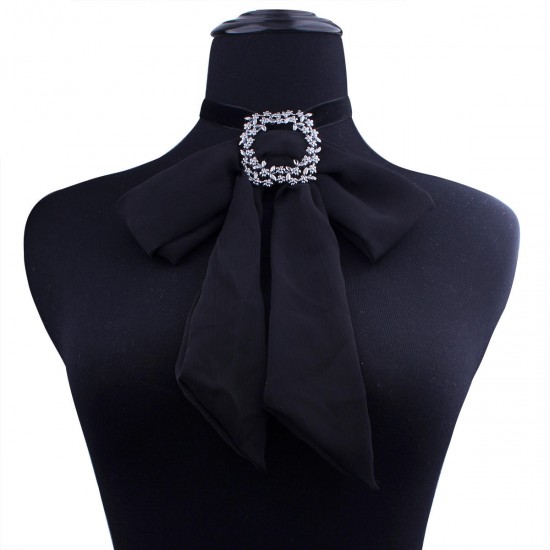 Choker Necklace Accessories Chiffon Bow Decorative Necklace Shirt Outside Collar for Women Choker Necklace Accessories Chiffon Bow Decorative Necklace Shirt Outside Collar for Women