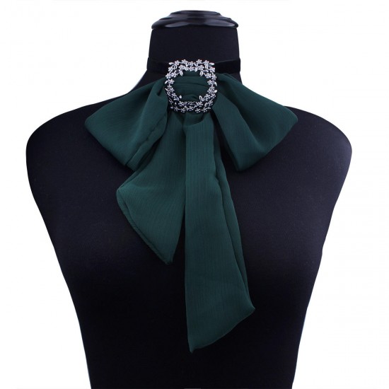 Choker Necklace Accessories Chiffon Bow Decorative Necklace Shirt Outside Collar for Women Choker Necklace Accessories Chiffon Bow Decorative Necklace Shirt Outside Collar for Women