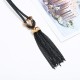 Ethnic Pendant Long Necklace Tassel Double Pendants Wax Rope Necklace Colthing Accessories for Women Ethnic Pendant Long Necklace Tassel Double Pendants Wax Rope Necklace Colthing Accessories for Women