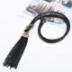 Ethnic Pendant Long Necklace Tassel Double Pendants Wax Rope Necklace Colthing Accessories for Women Ethnic Pendant Long Necklace Tassel Double Pendants Wax Rope Necklace Colthing Accessories for Women