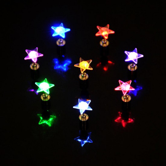 1 Pair Attractive LED Earrings Light Up Star Glowing Charm Ear Stud Women Christmas Gift