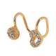 1pc Crystal Hollow Heart Round Earring Clip Ear Cuff For Women