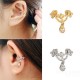1pc Rhinestone Crown Wrap Ear Cuff Earring Hook No Piercing