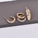 4Pcs Rhinestones Earring Set Gold Ear Clip Leaf Ear Stud Earrings Gift for Women