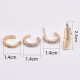 4Pcs Rhinestones Earring Set Gold Ear Clip Leaf Ear Stud Earrings Gift for Women