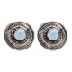 6 Pairs of Turquoise Ear Stud Alloy Rhinestones Earrings Set