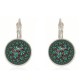 Bohemian Green Flower Earrings Round Shape Drop Earrings Retro French Earring For Women