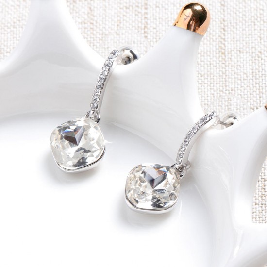 Classic Crystal Drop Earring Elegant Dazzling Rhinestone Women's Earrings Best Gift