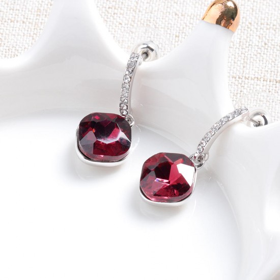 Classic Crystal Drop Earring Elegant Dazzling Rhinestone Women's Earrings Best Gift