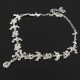 Silver Plated Crystal Necklacee Earrings Bridal Jewelry Set Wedding