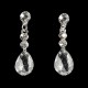 Silver Plated Crystal Necklacee Earrings Bridal Jewelry Set Wedding