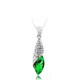 Trendy Silver Red Crystal Teardrop Necklace For Women