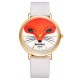 BAOSAILI BS1009 Fox Animal Wrist Watch Genuine Leather Strap Quartz Watch