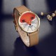 BAOSAILI BS1009 Fox Animal Wrist Watch Genuine Leather Strap Quartz Watch