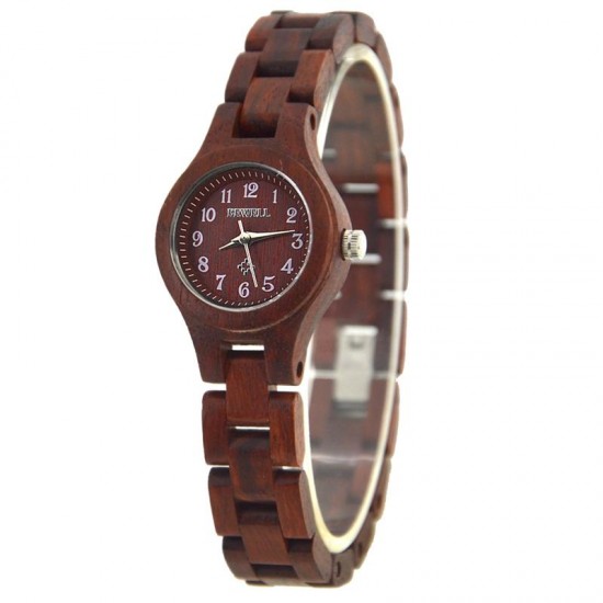 BEWELL ZS-W123A Simple Fashionable Wood Watch Women Quartz Wrist Watch