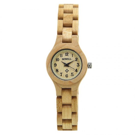 BEWELL ZS-W123A Simple Fashionable Wood Watch Women Quartz Wrist Watch