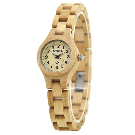 BEWELL ZS-W123A Simple Fashionable Wood Watch Women Quartz Wrist Watch