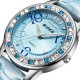 BIDEN BD1110 Classic Crystal Women Wrist Watch Leather Strap Casual Quartz Watch