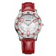 BIDEN BD1110 Classic Crystal Women Wrist Watch Leather Strap Casual Quartz Watch