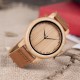 BOBO BIRD C-A15 Unisex Wrist Watch Casual Style Leather Strap Wood Quartz Watch