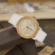 BOBO BIRD E24*W Unique Design Quartz Watches Leather Strap Wood Women Wrist Watch