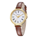 CRRJU 2110 Fashion Women Quartz Watch Elegant Leather Strap Wristwatch