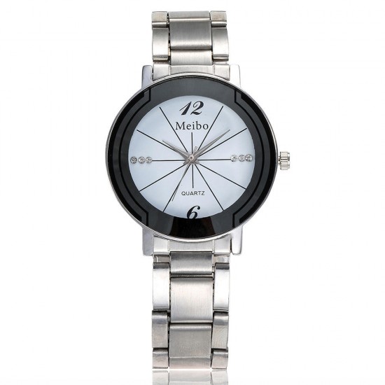 Deffrun Casual Style Full Steel Men Women Quartz Watch Elegant Design Gift Coupon Watch