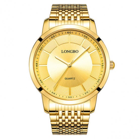 LONGBO 80281 Casual Style Stainless Steel Couple Watch Gift Men Women Quartz Wrist Watch