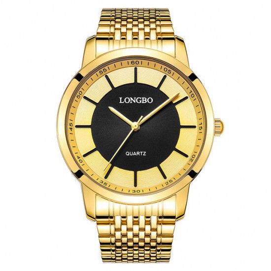 LONGBO 80281 Casual Style Stainless Steel Couple Watch Gift Men Women Quartz Wrist Watch