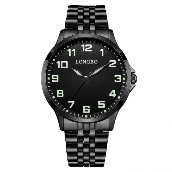 LONGBO 80499 Luxury Men Women Stainless Steel Strap Simple Casual Dial Couple Watch Quartz Watch